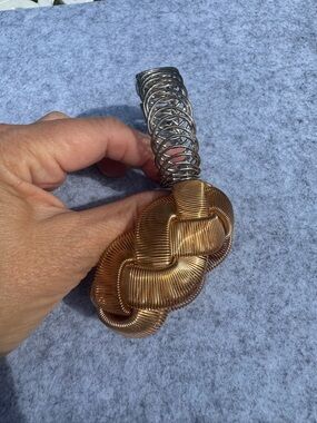 Plunder Braided Metal Statement Bracelets in Gold and Silver